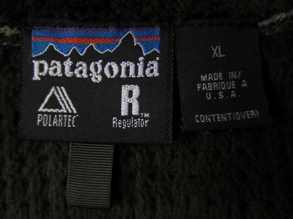 00's 2001年 USA製 パタゴニア 刺繍 ロゴR4 フリース ベストXLフィールドグリーンPATAGONIA Windbloc Vest Regulator POLARTECジャケットR2_画像7