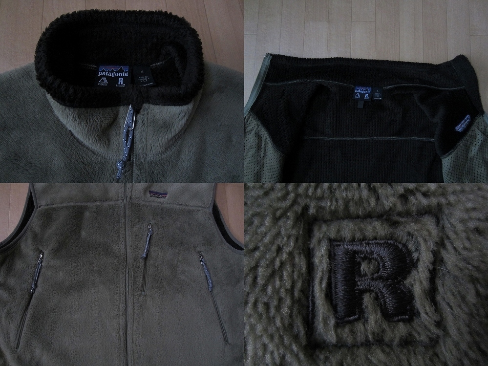 00's 2001年 USA製 パタゴニア 刺繍 ロゴR4 フリース ベストXLフィールドグリーンPATAGONIA Windbloc Vest Regulator POLARTECジャケットR2_画像8