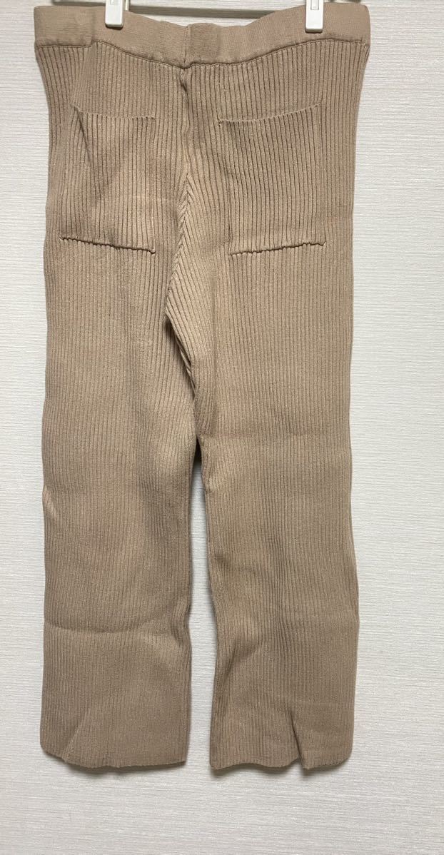 a.no.ne.ne. rib knitted pants anonene large size unused 15 waist rubber warm 
