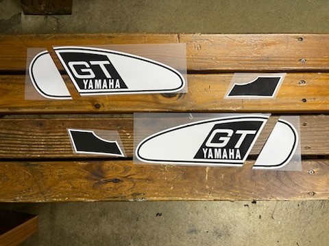 ヤマハ　ｇｔ50　ミニトレ　タンクデカール　分割純正タイプ　新品_画像1