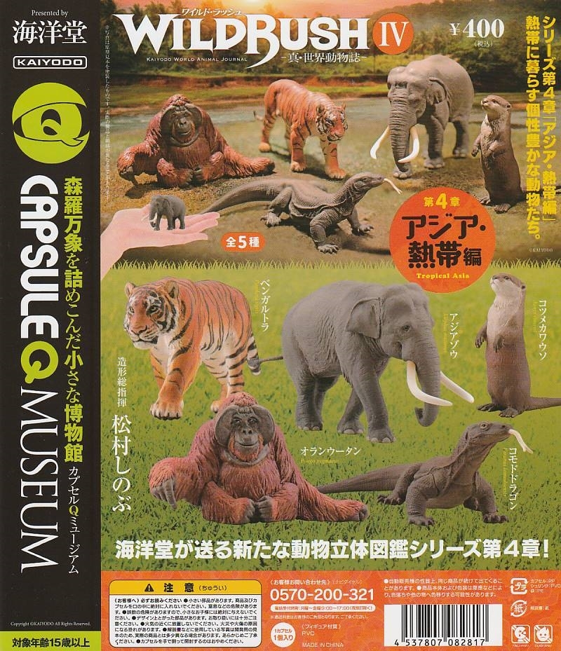 カプセルＱミユージアム 真・世界動物誌「ワイルドラッシュ」4 アジア・熱帯編【台紙】POP_画像2