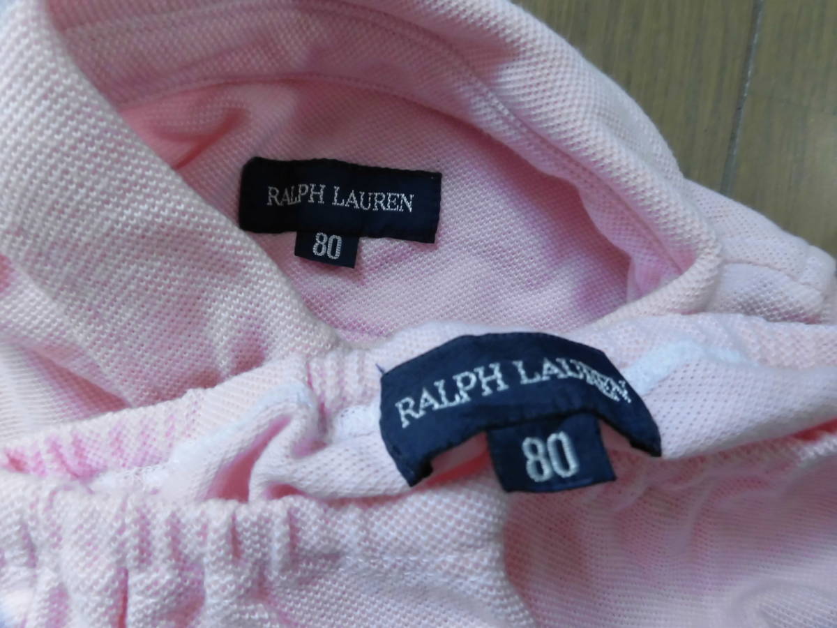  Ralph Lauren * pink. long sleeve shirt One-piece,bruma attaching,na excepting *80