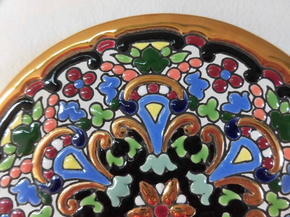 セビリア焼き　SEVILLARTE スペイン　金彩　飾り皿_画像3