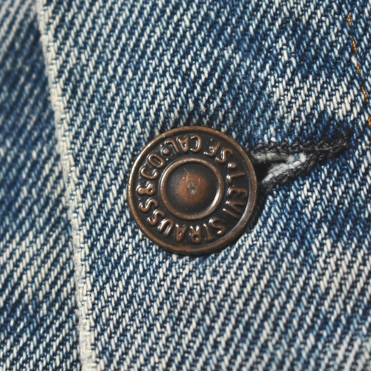 ★70s USA製 リーバイス Levi’s 70505 デニムジャケット Gジャン オレンジタブ スモールe ボタン裏刻印527 ヴィンテージ 4th★_画像6