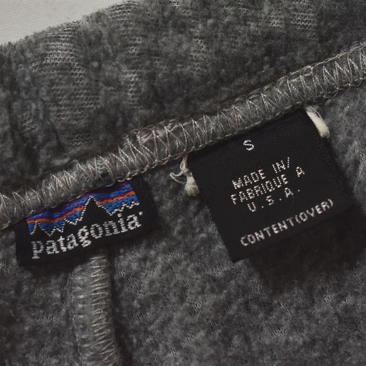 ★90s ヴィンテージ USA製 パタゴニア patagonia フリース イージー パンツ S グレー ビンテージ アウトドア アメリカ製 オールド 古着★_画像4