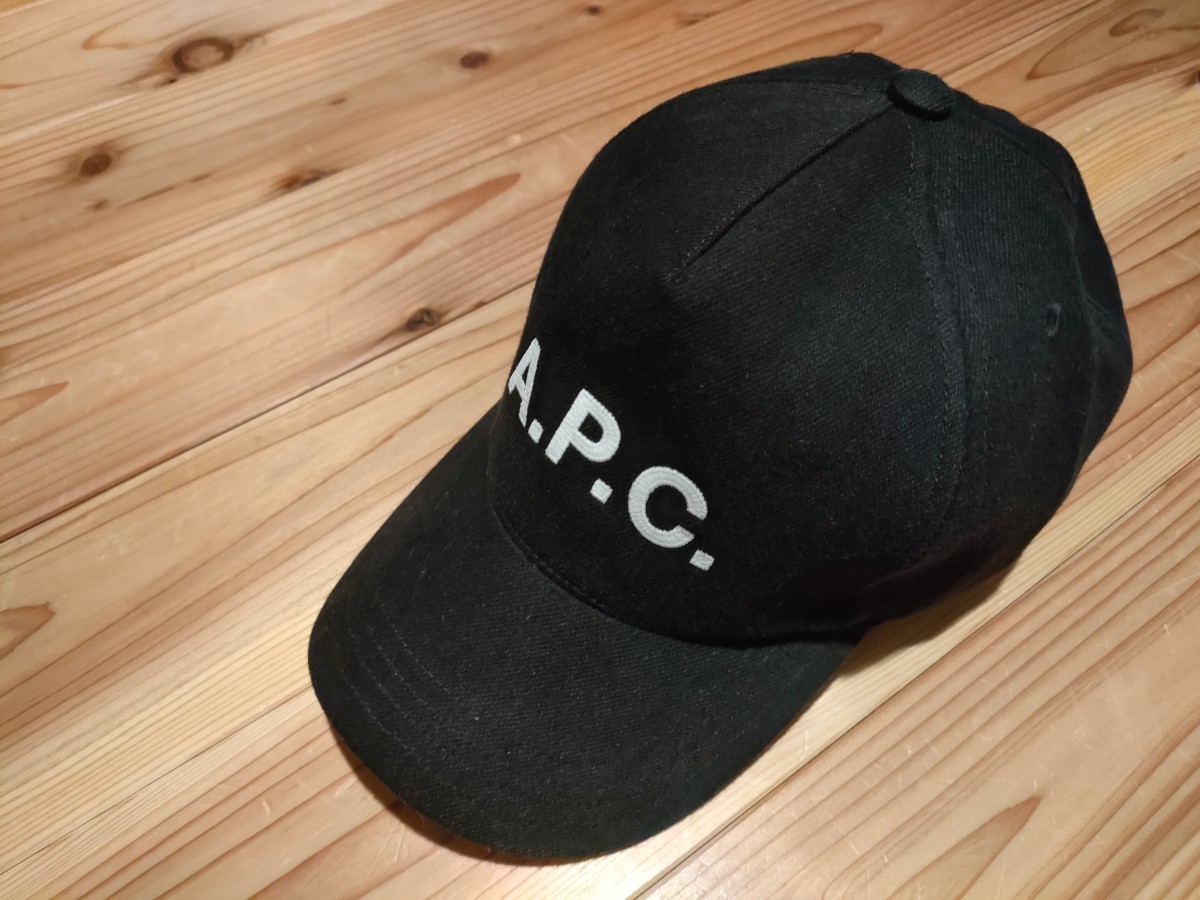 A.P.C. EDEN ベースボールキャップ ブラック 黒 コットン 綿 エデン 帽子 ベースボールキャップ ニューエラ CAP ロゴ_画像1