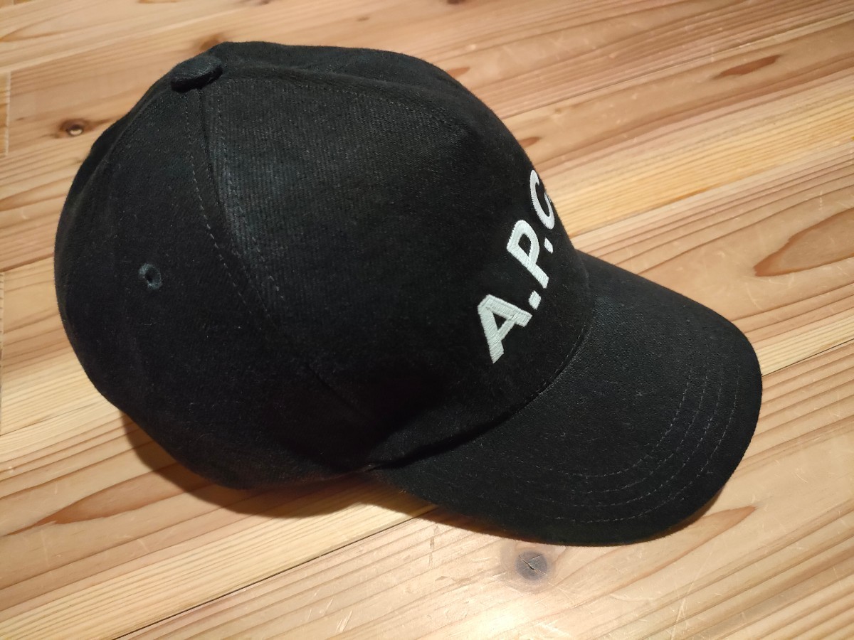 A.P.C. EDEN ベースボールキャップ ブラック 黒 コットン 綿 エデン 帽子 ベースボールキャップ ニューエラ CAP ロゴ_画像3