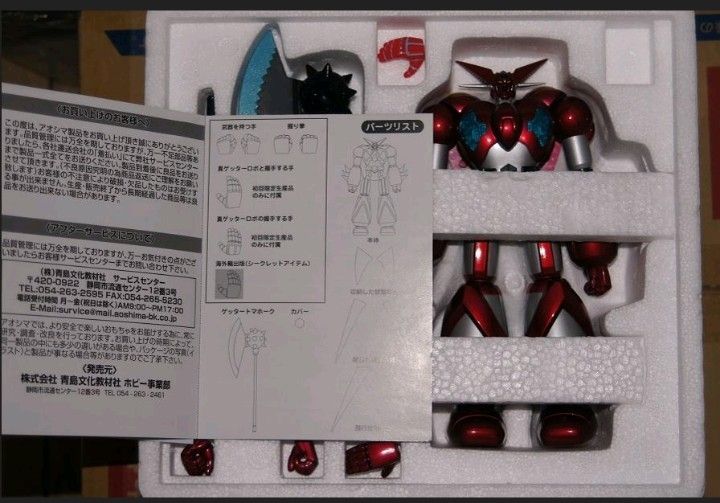 新世紀合金  新ゲッターロボ  ゲッター1  限定メタリックカラー  アオシマ文化教材社 ミラクルハウス  絶版 貴重 超激レア