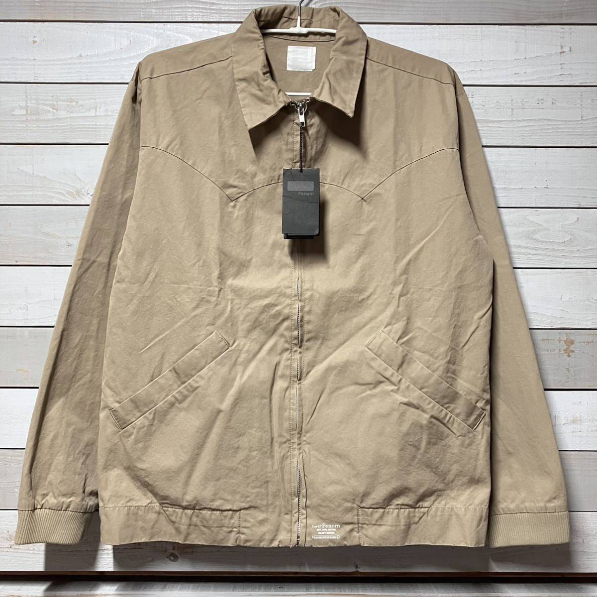 SIZE XL LEVI’S FENOM FRAGMENT DESIGN ZIPPER JACKET BEIGE リーバイス フェノム フラグメント デザイン ジッパー ジャケット_画像1