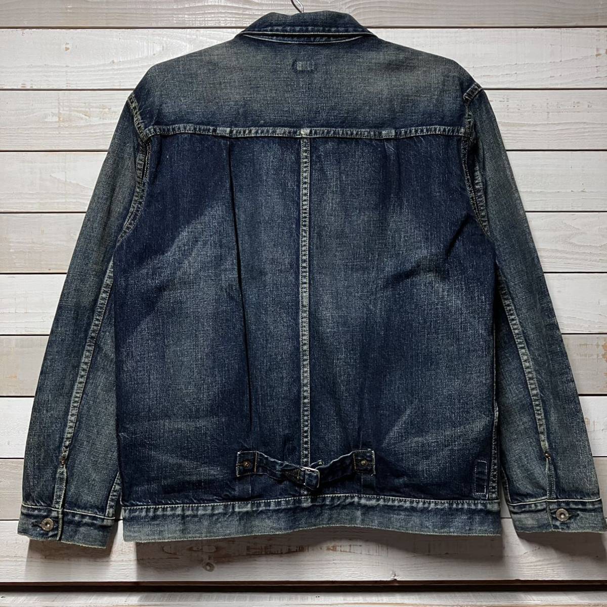 SIZE L SEQUEL DAMEGE DENIM JACKET INDIGO FRAGMENT DESIGN シークエル デニム ジャケット フラグメント デザイン Gジャン ジージャン_画像2