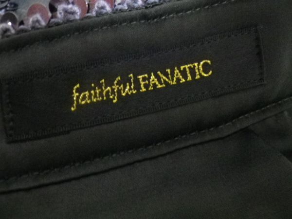 お買い得！ faithfulFANAITC レディース ミニスカート Mサイズ ブラック フリンジ スパンコール使い_画像6