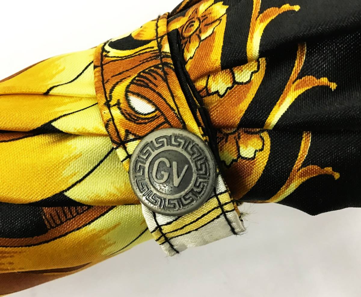 GIANNI VERSACE 傘 長傘 雨傘 雨具 レイングッズ アンブレラ バロック柄 総柄 ロゴ 白 黒 ゴールド ジャンニ ヴェルサーチ_画像6