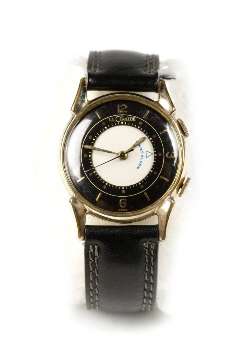 【LIG】JAEGER-LECOULTRE ジャガールクルト 10K GOLD FILLED メモボックス リストアラーム 手巻式腕時計 アンティーク [.QQP]23.8_画像2