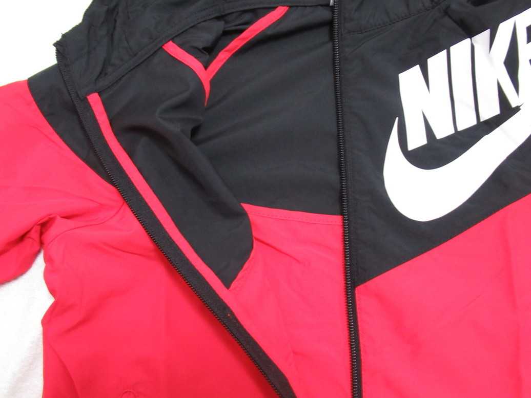 NIKE キッズ ウィンドブレーカー 赤 黒 150 ナイキ ナイロン NIKE キッズ ウィンドブレーカー 赤 黒 150 ナイキ ナイロン