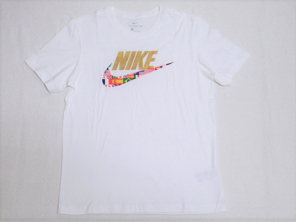 NIKE NSW プレヒート HBR Tシャツ 白 ホワイト L ナイキ 世界 国旗 フラッグ スウッシュ スポーツウェア CT6551-100_画像4