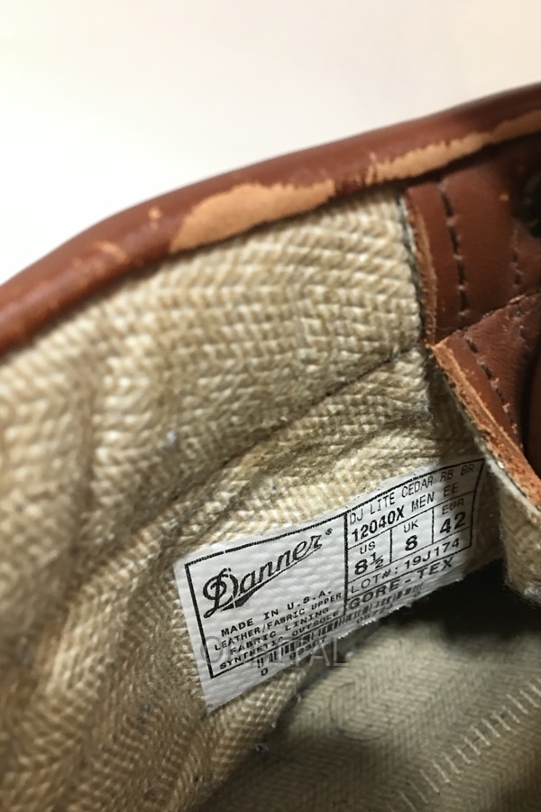 経堂)Danner ダナーライト2 完全防水 GORE-TEXブーツ 8.5 (26.5cm相当) 12040X USA製 定価￥48,400- ※使用感_画像8