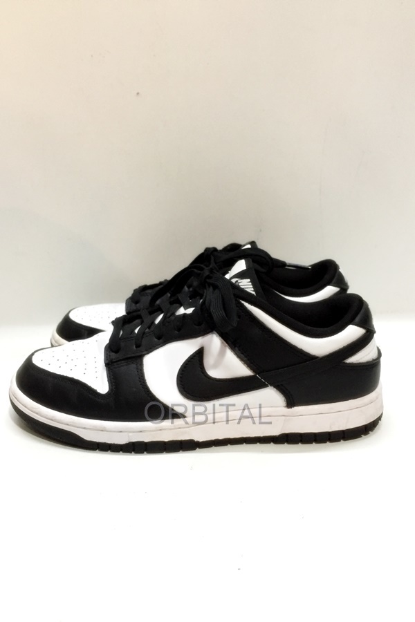 代官山)NIKE ナイキ DUNK LOW RETRO DD1391-100 ダンクロー レザースニーカー ブラック×ホワイト サイズ26cmの画像4