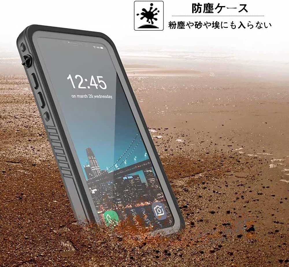 iPhone 11/11pro/11pro max 防水ケース 完全防水 水中撮影 多機能スマホケース 防埃 防塵カバー ストラップ付き 敏感なタッチ 指紋認識可 _画像6