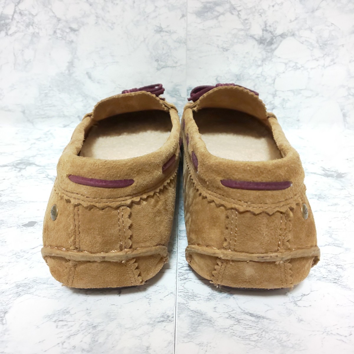 定価1.98万【未使用/箱付】UGG アグ W NEENA Ⅱ モカシン ドライビングシューズ デッキシューズ スウェード 替ソール付 ブラウン 25.5cm