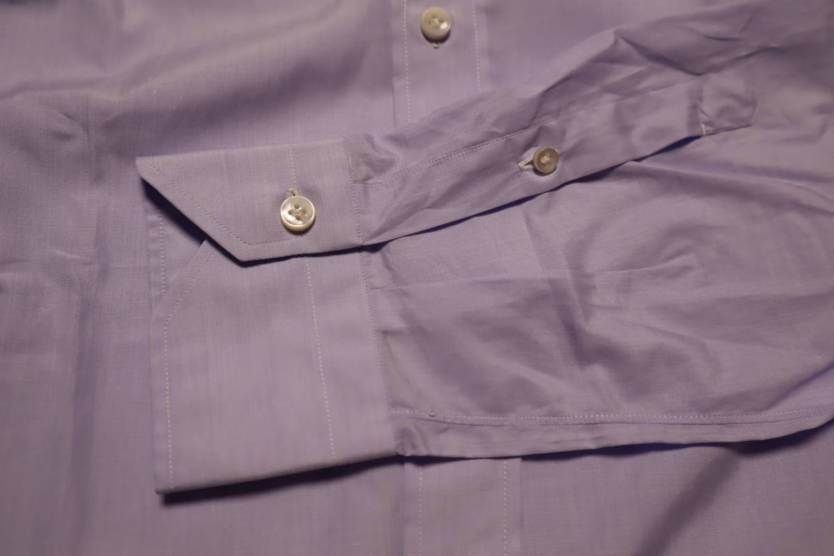 ★定価9.8万円★未使用品★ LH ロンドンハウス　Rubinacci　ルビナッチ ★ handmade shirts ★size41★色：薄紫色 _ガントレット部分です。