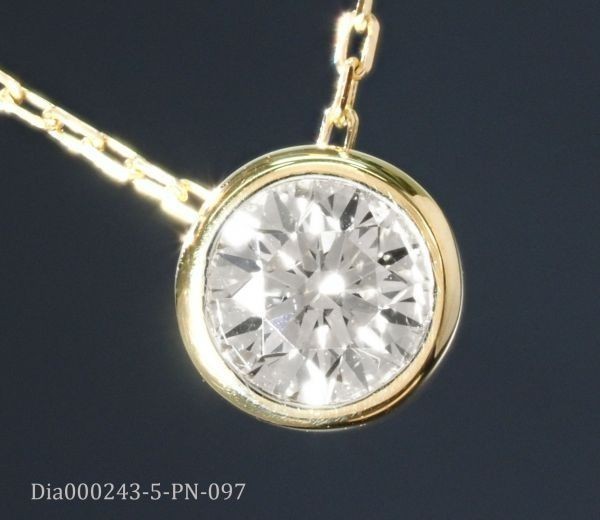 【格安】 H&C ダイヤモンド ネックレス 大粒 0.2ct K18YG 18金製品 国内生産 限定 2211_画像1