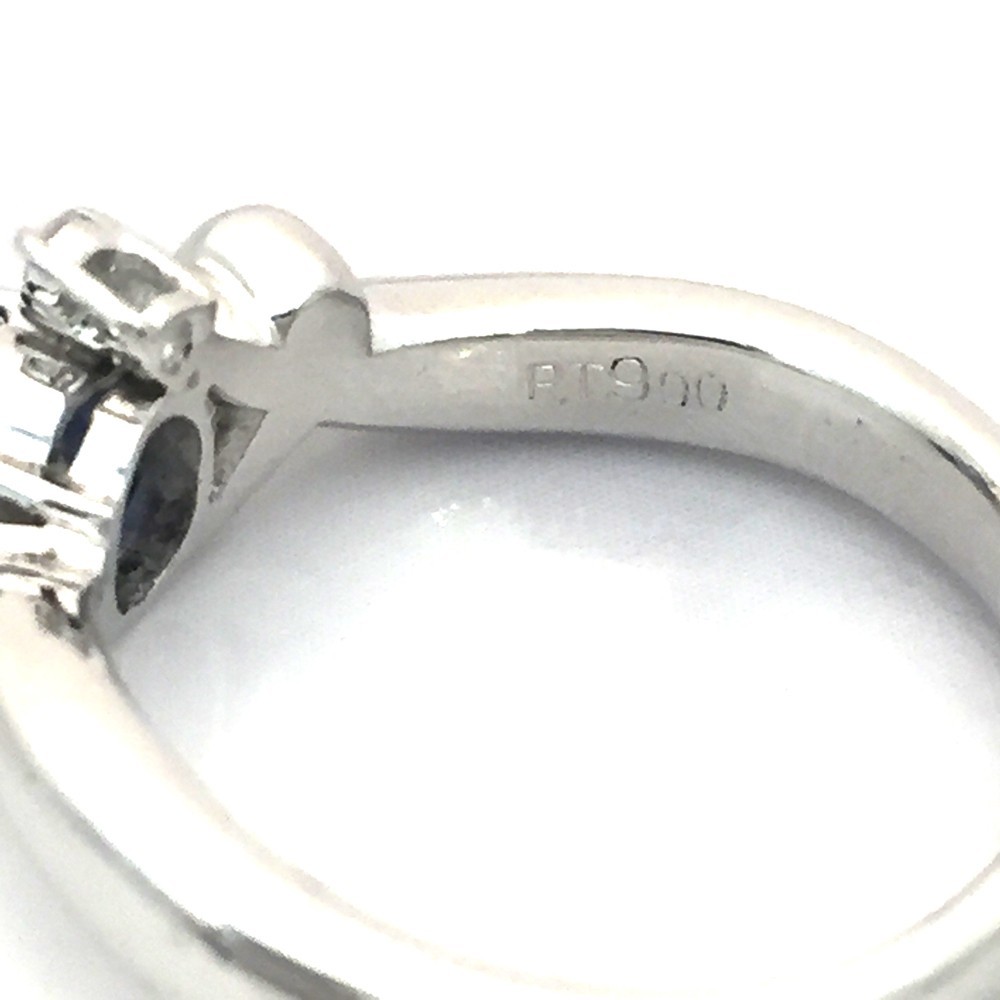 【中古美品】Pt900　サファイヤ　ダイヤ　ファッションリング　指輪　S0.482ct　D0.04ct　10号　8.4g_画像10