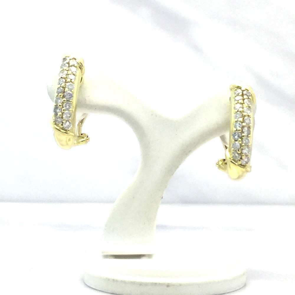 【即納】 K18 ダイヤ イヤリング D0.30ct D0.30ct 6.6g ダイヤモンド