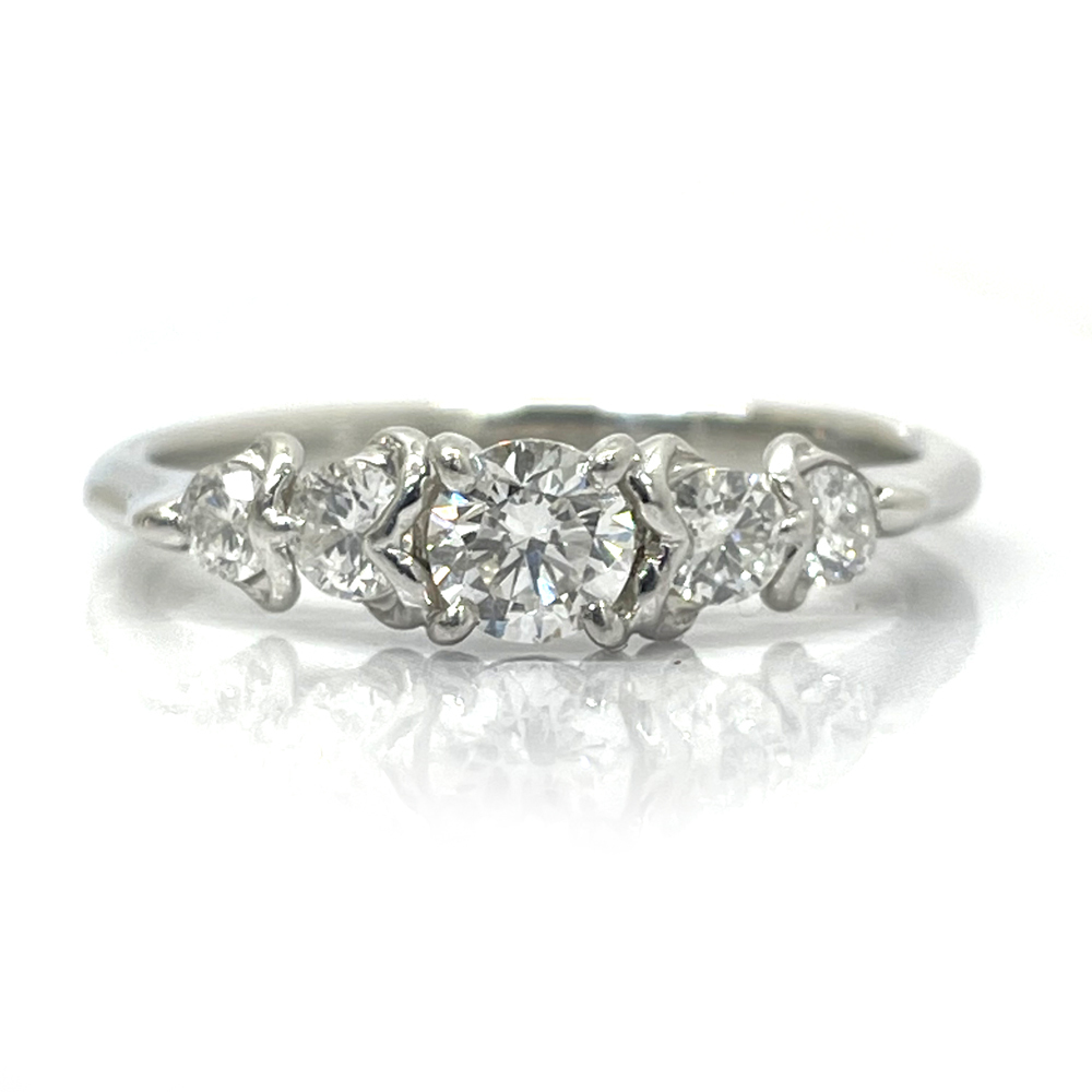 若者の大愛商品 【中古】Pt900 ダイヤ ファッションリング D 3.0g 指輪 12号 0.25ct D 0.251ct プラチナ台