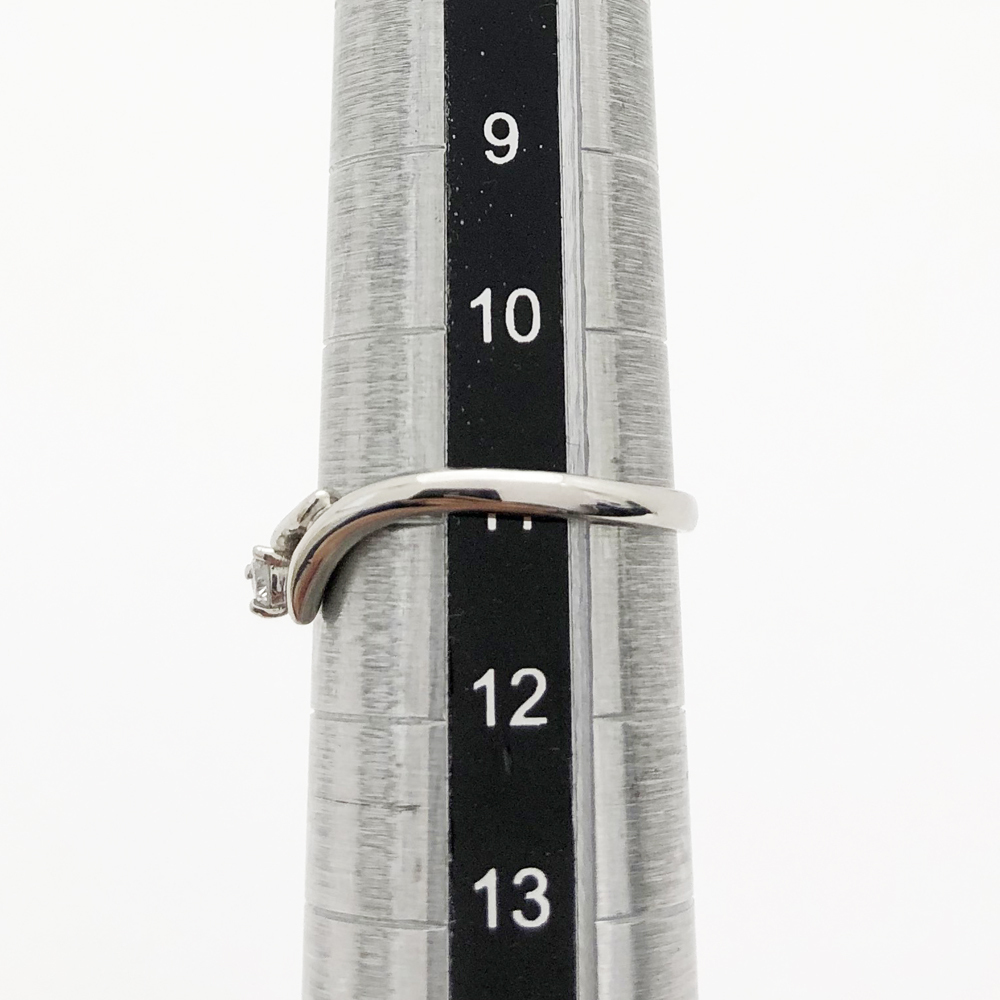 【中古】Pt900　ダイヤ　デザイン　リング　ダイヤ0.08ct　11号 レディース　2.7g