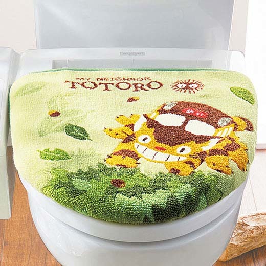 【新品・日本製】センコー トトロ なかま ロングトイレマット 4点 セット トトロスリッパ トトロ洗浄蓋カバー トトロホルダーカバー_画像10