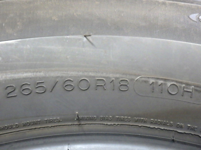 【K437】OG1511093送料無料・代引き可 店頭受取可 2021年製造 約7.5部山 ◆MICHELIN LATITUDE ROUR HP◆265/60R18◆4本_画像4