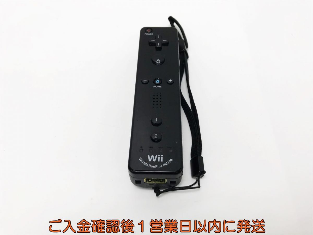 【1円】任天堂 Wii リモコンプラス 黒 ブラック ストラップ付き 動作確認済 WiiU K03-354tm/F3_画像1