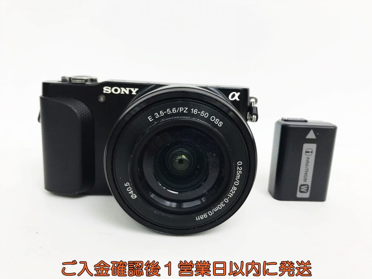 【1円】SONY Optical Steady Shot NEX-3N ミラーレスデジタルカメラ 一眼レフバッテリー付き ブラック 未検品ジャンク EC22-386hk/F3_画像1