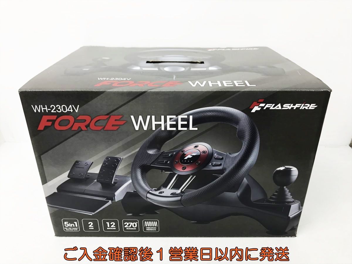 【1円】FLASHFIRE FORCE WHEEL WH-2304V ステアリングホイール ハンドルコントローラー 動作確認済 DC06-871jy/G4_画像1