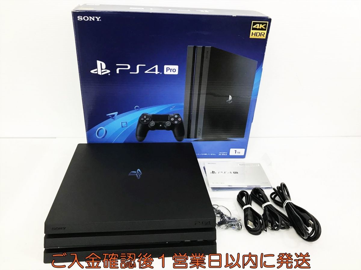 【1円】PS4Pro 本体/箱 セット 1TB ブラック SONY PlayStation4 CUH-7200B 初期化/動作確認済 M05-645kk/G4_画像1