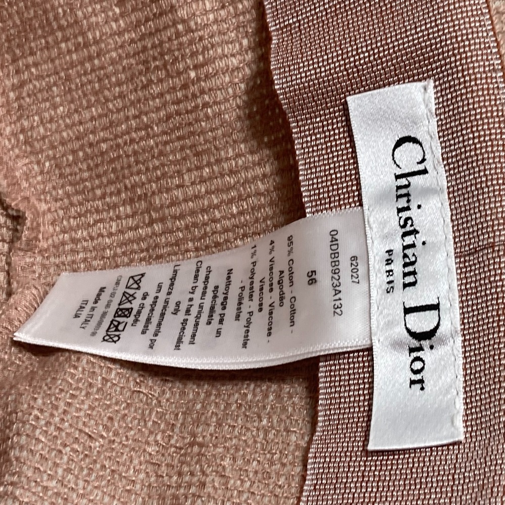 Dior Dior 04DBB923A132 шляпа шапочка шляпа панама Bob шляпа Logo Bob шляпа шляпа хлопок Pink Lady -s[ б/у ] прекрасный товар 