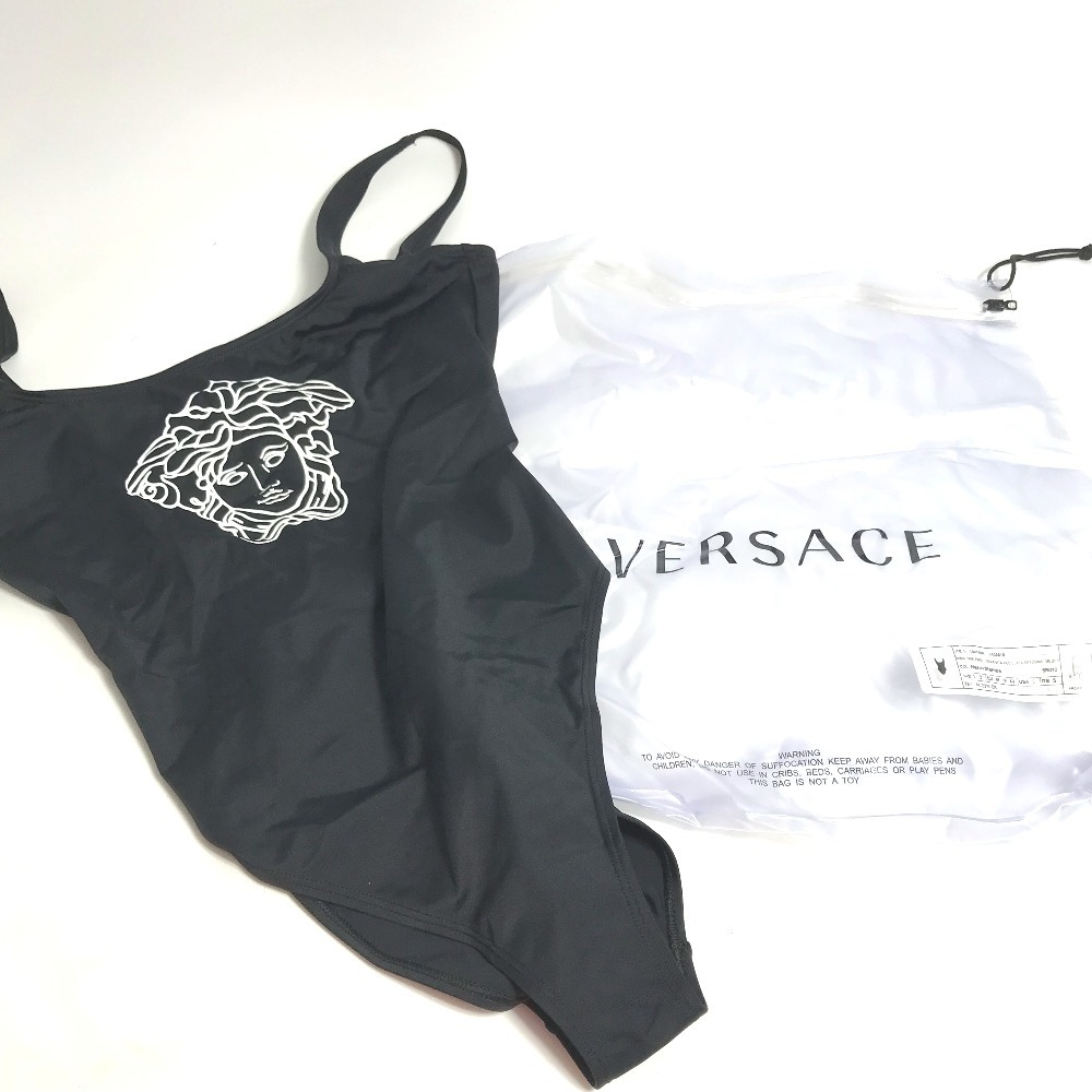 未使用 VERSACE ヴェルサーチ メデューサ スイムウェア 水着 ブラック レディース【中古】_画像4