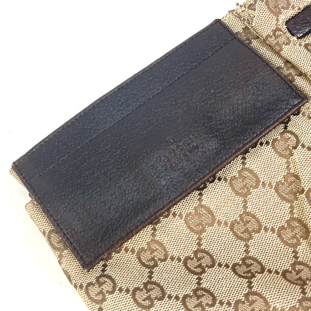 GUCCI グッチ 28566 ボディバッグ カバン ショルダーバッグ GG ロゴ ウエストバッグ ベージュ メンズ【中古】_画像5