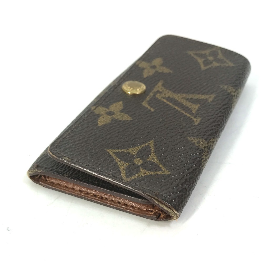 LOUIS VUITTON ルイヴィトン M62631 ミュルティクレ4 4連 鍵 モノグラム キーケース ブラウン レディース【中古】_画像6