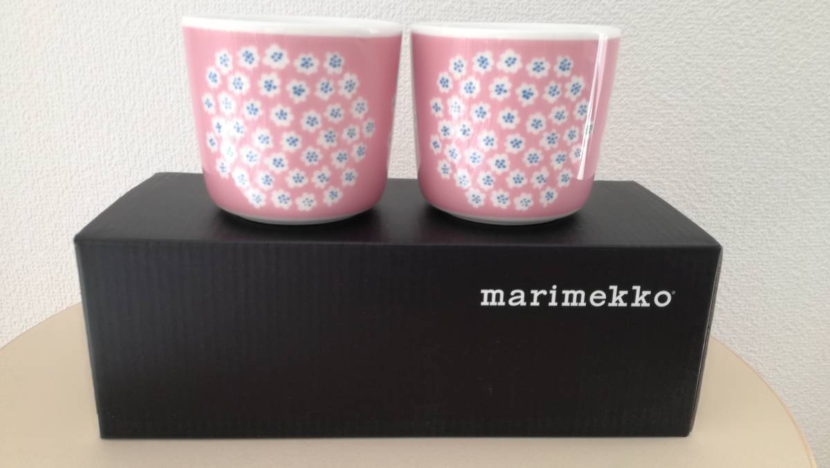 新品　マリメッコ　marimekko　ラテマグ　プケッティ　PUKETTI　2個セット　ピンク　廃盤