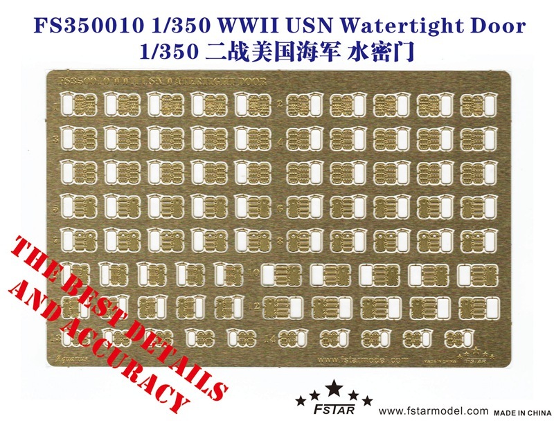 FS350010 1/350 WWII America navy warship for water . door etching parts 