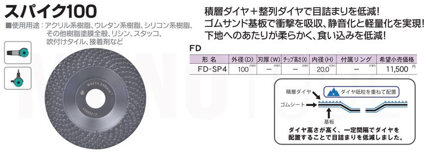 三京ダイヤモンド工業 スパイク100 FD-SP4_画像2