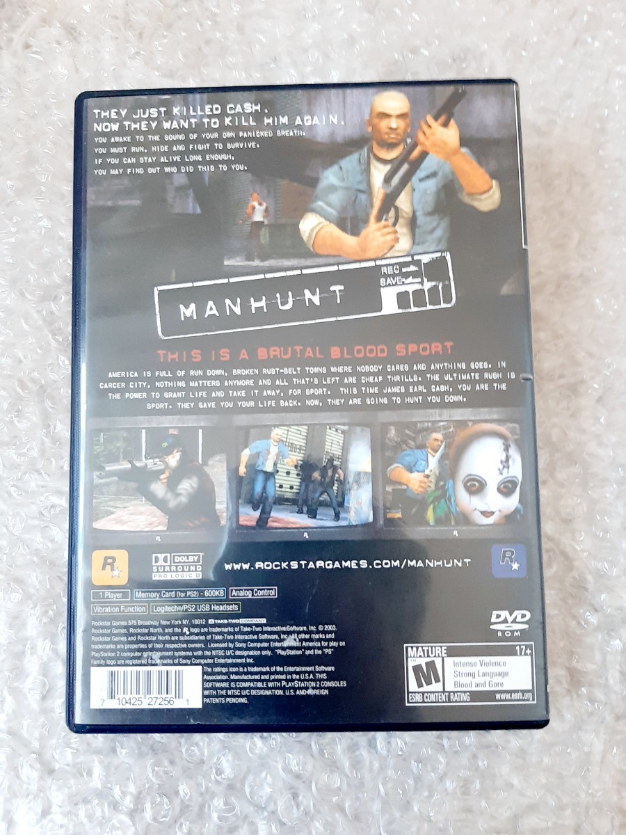 MANHUNT (マンハント) 北米版 PS2 海外限定 MANHUNT (マンハント) 北米版 PS2 海外限定