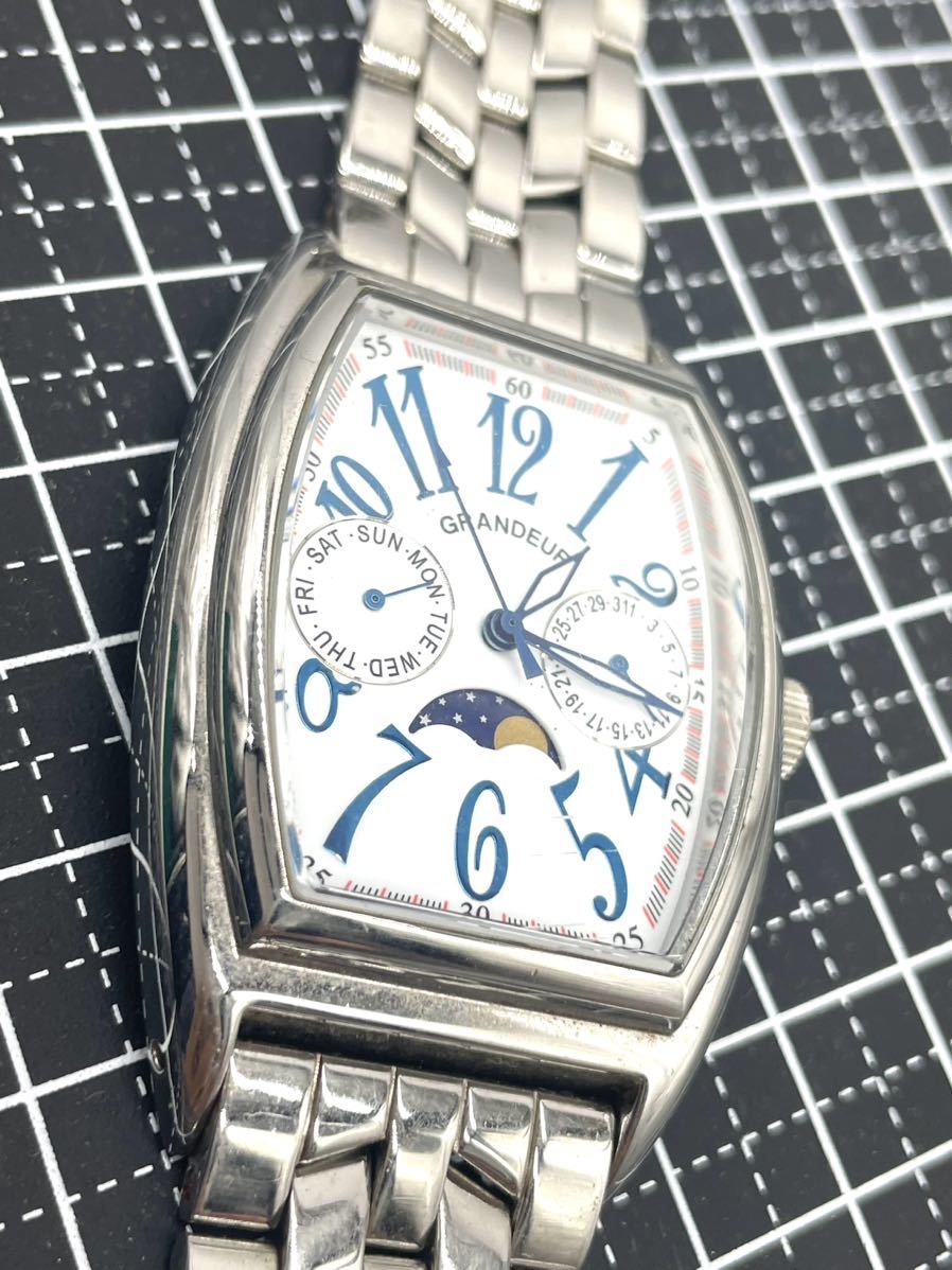 GRANDEUR グランドール GSX018 シルバー メンズ 腕時計 類似品多数出品中 同梱可能_画像2