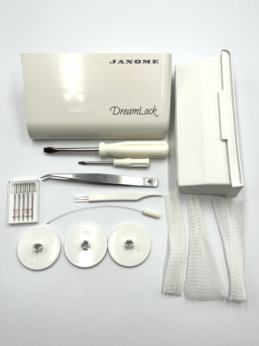 JANOME ジャノメ ロックミシン Dream lock 50 ドリームロック50 786型 フットペダル付き 付属品有り 箱付き 動作確認済み_画像9