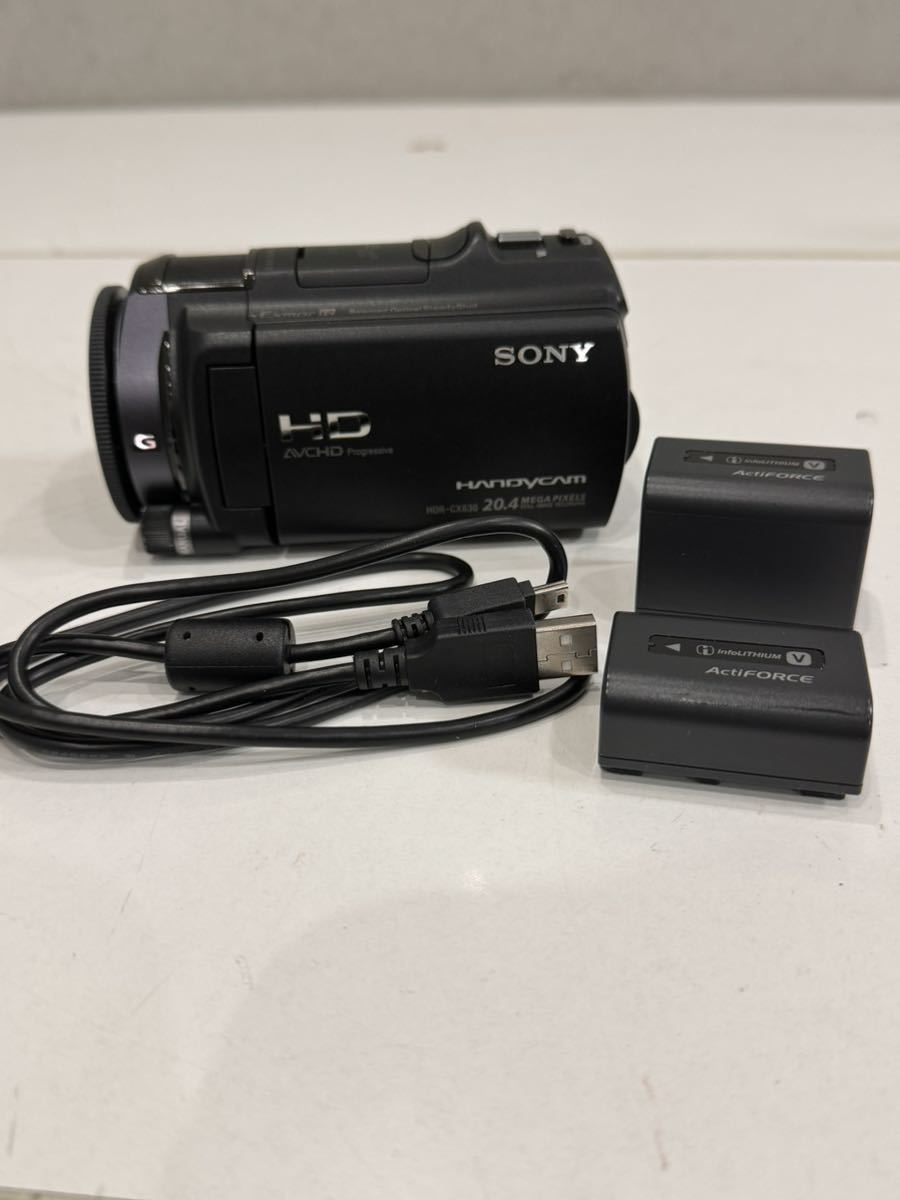 ★ SONY ソニー HDR-CX630V デジタルHDビデオカメラ レコーダー ビデオカメラ バッテリー 2個 通電未確認 ジャンク出品 #D621 1114SA_画像1