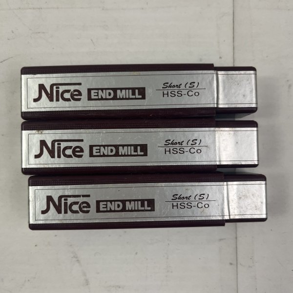 【アウトレット品】 Nice ENDMILL エンドミル HSS-Co 2枚刃 17mm ドリル 3本セット sp-024-063_画像2