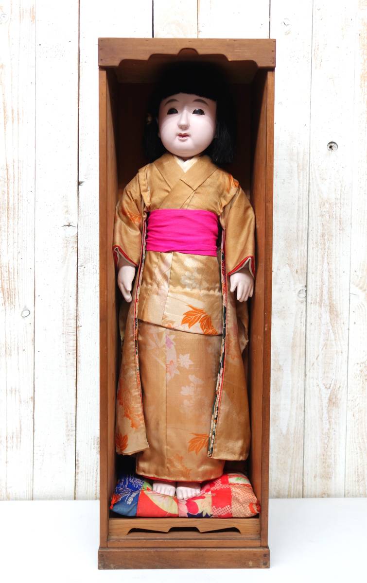 伝統工芸 工芸美術 時代 *梅月作 銘 在銘*大型 特大 72cm 市松 伝統工芸 工芸美術 時代 *梅月作 銘 在銘*大型 特大 72cm 市松