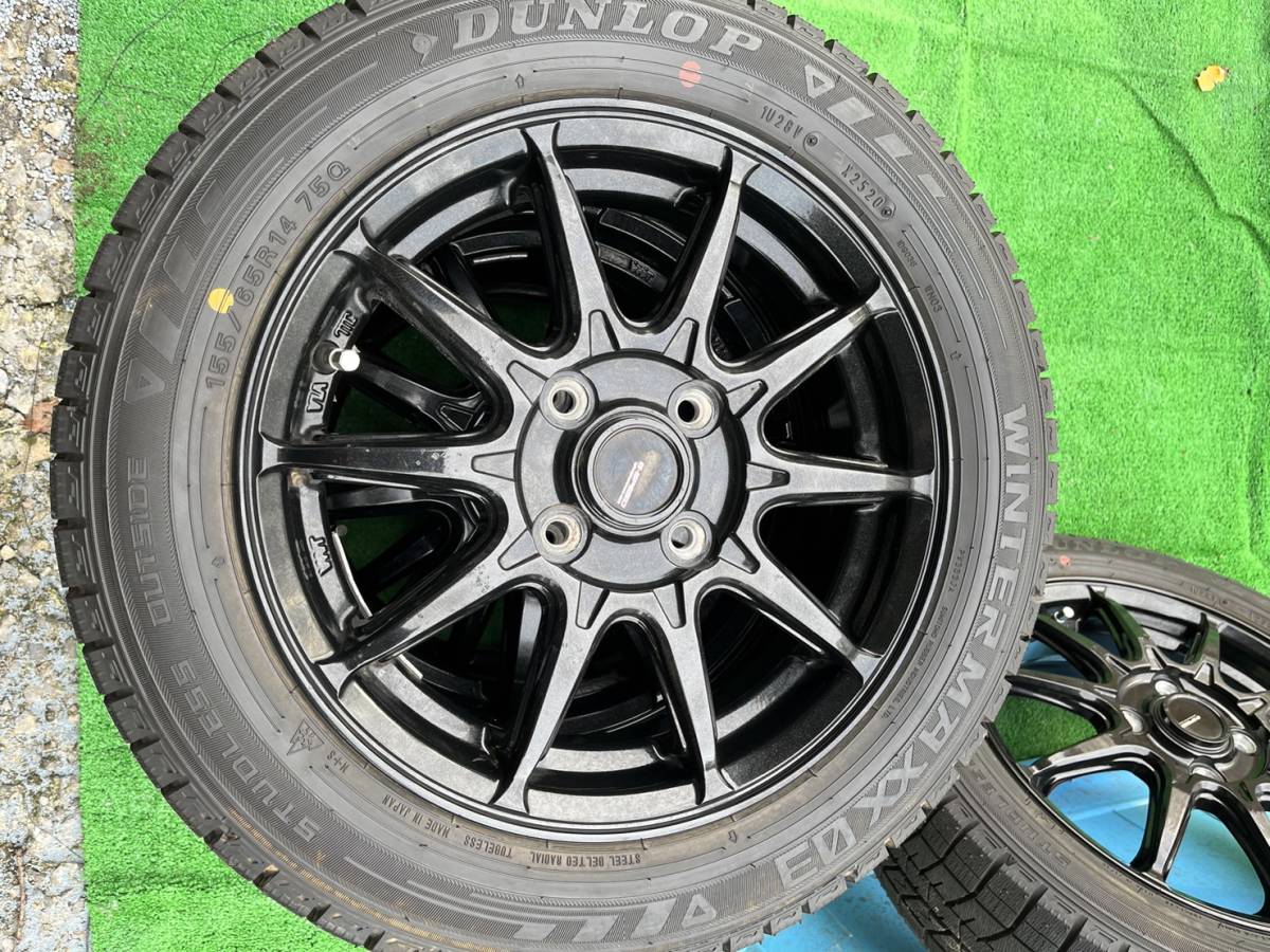 ダンロップ　2020年　155/65R14　スタットレスタイヤホイールセット_画像6