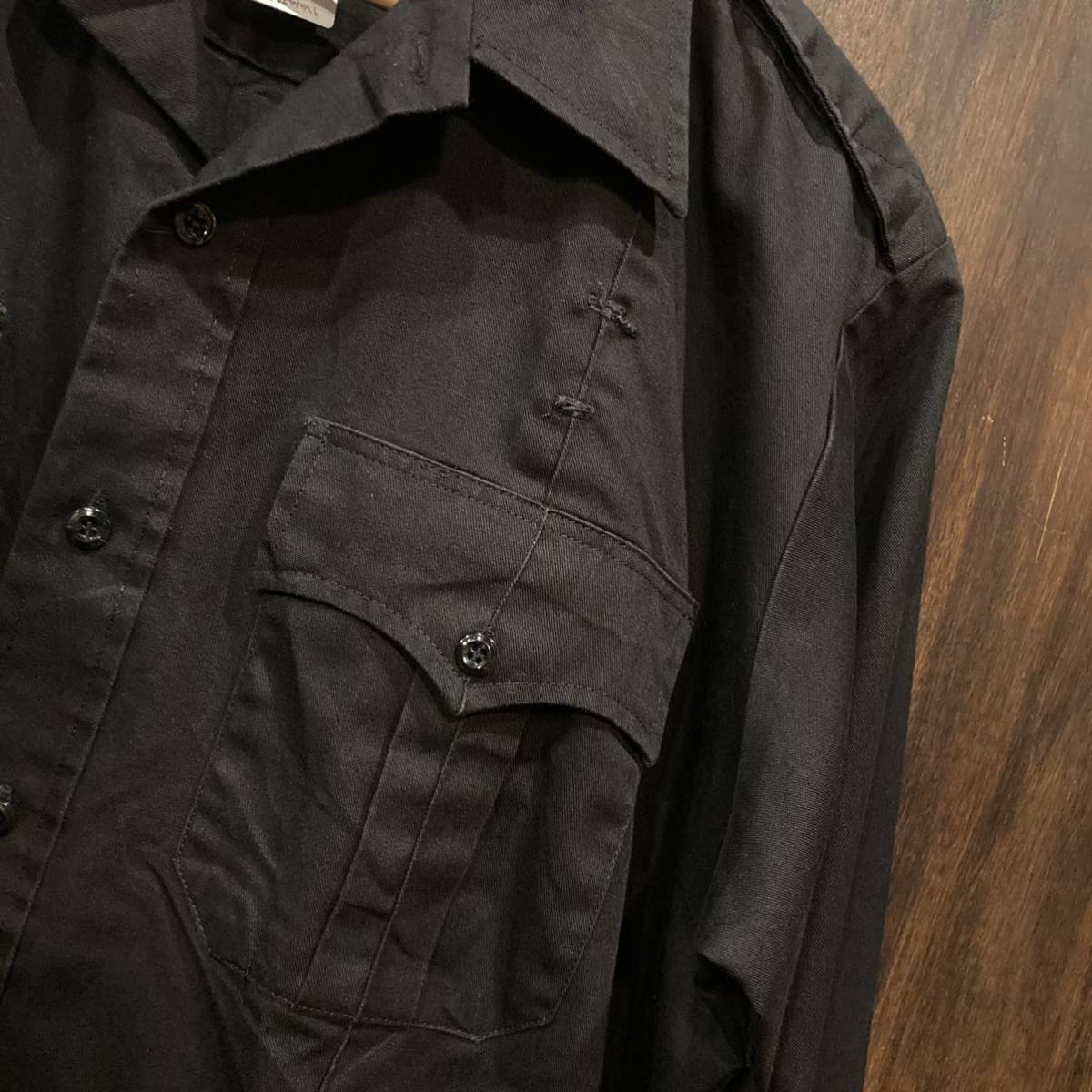 USA古着 Flying Cross 長袖 シャツジャケット 黒 Lサイズ ワーク USA古着 Flying Cross 長袖 シャツジャケット 黒 Lサイズ ワーク